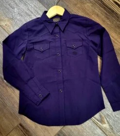 Roper Girl's Purple Pearl Snap