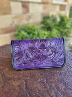 Juan Antonio Purple Small Trifold Wallet