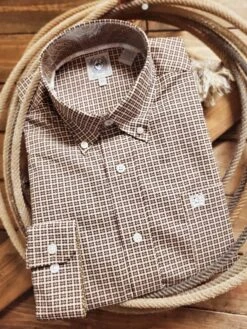 Cinch Men's Classic Fit Brown Mosaic Western Shirt