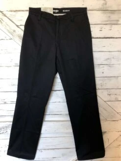 Wrangler Men's Casuals Flat Front Black Dress Pant -Saddle Rags Sales Store 96Bk 2 scaled 1