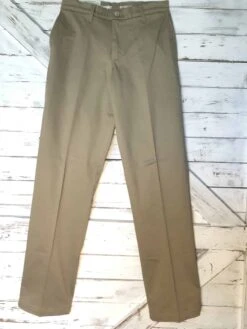 Wrangler Men's Casuals Flat Front Khaki Dress Pant -Saddle Rags Sales Store 96KH 2 scaled 1