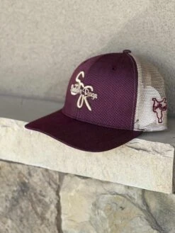 Saddle Rags Cap Maroon/Tan SR