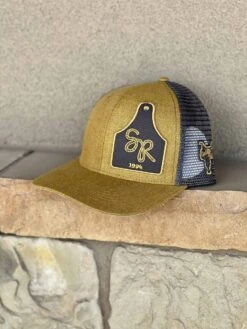 Saddle Rags Cap Ear Tag Patch Mustard/Charcoal