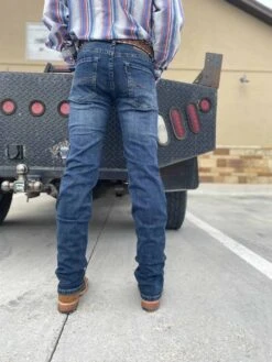 Hooey Dark Slim Fit Stretch Straight Bootcut Jeans