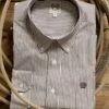 Cinch Men's Classic Fit Tencel Purple/White Pinstripe