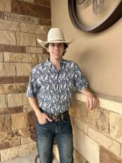 Ariat Men's Palm Leaves Short Sleeve