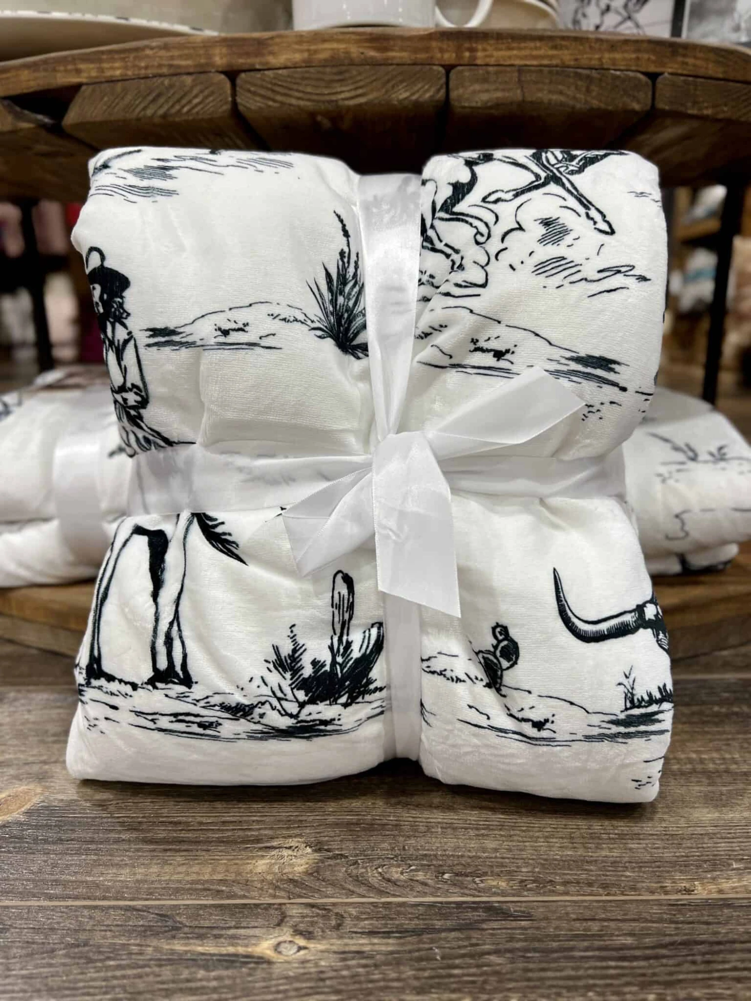 Ranch Life Campfire Throw Blanket 1 Ranch Life Campfire Throw Blanket