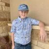 Ariat Boy's Rodeo Print Short Sleeve Button Up