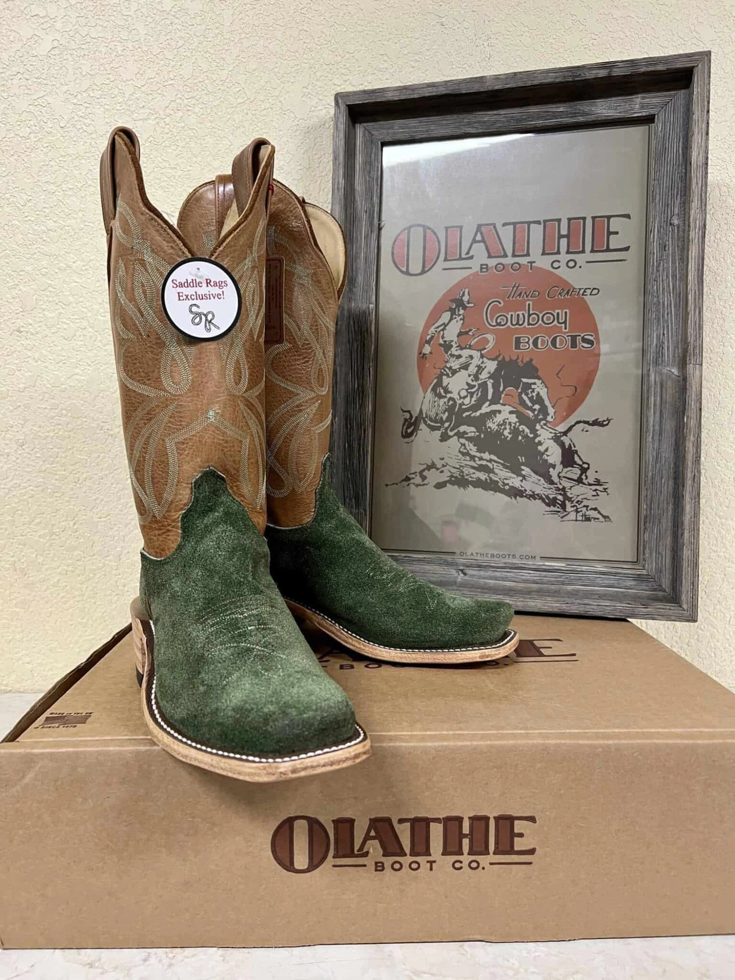 Olathe Women's Seaweed Rough-Out Boot 1 Olathe Women's Seaweed Rough-Out Boot