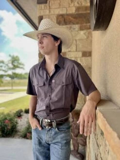 Saddle Rags Performance Short Sleeve - Midnight Plum Waffle