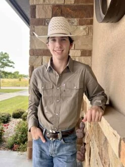 Saddle Rags Performance Long Sleeve - Dark Tan Blend