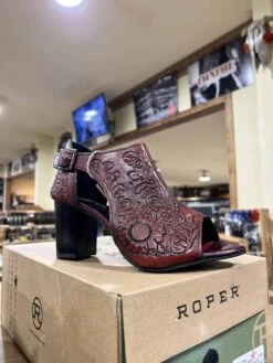 Roper Mika Heel Red Floral