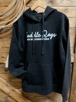 Saddle Rags Hoodie Black Script