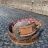 Red Dirt Hat Co Men's Aztec Tooled Ivory Inlay Belt