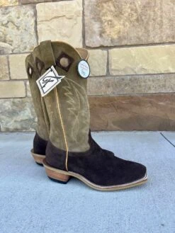 Fenoglio Men's Chocolate Fuji &amp; Olive Roughout Boot -Saddle Rags Sales Store IMG 2349 scaled 1