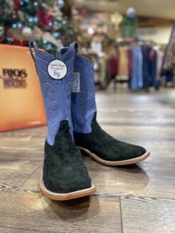 Rios Of Mercedes Black Sueded Full Quill Boot