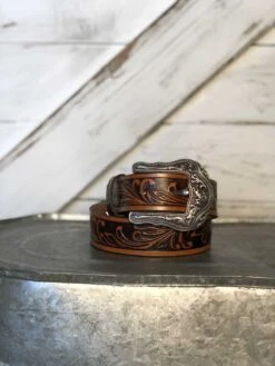 Boy's Tooled Western Belt