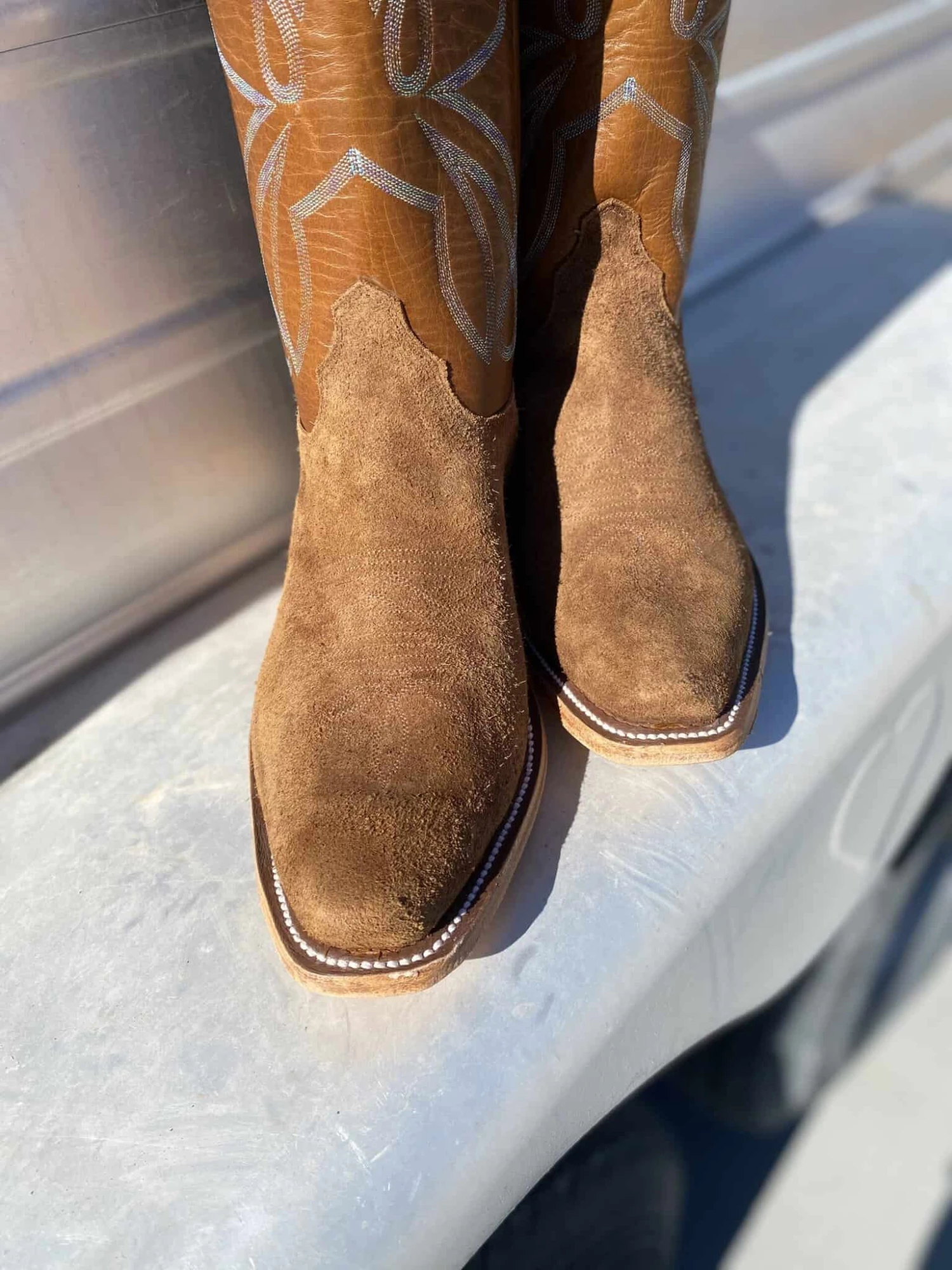 Olathe Men's Honey Galega Roughout Boot 2 Olathe Men's Honey Galega Roughout Boot - Image 2