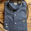 Cinch Men's Classic Fit Royal/Gold Dot Button Down
