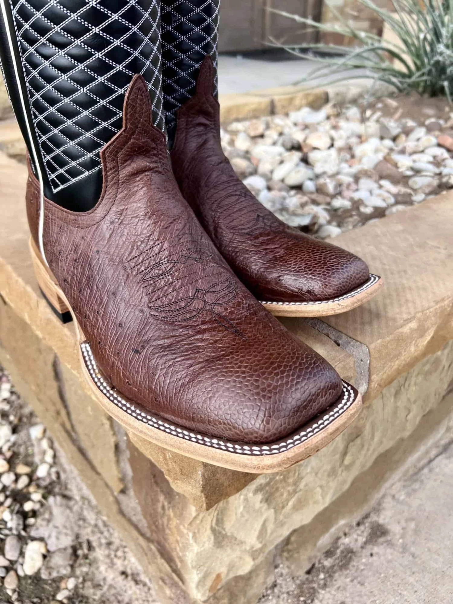 Horse Power Top Hand Kango Tobac Smooth Ostrich Boot 2 Horse Power Top Hand Kango Tobac Smooth Ostrich Boot - Image 2