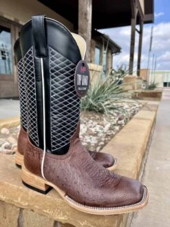 Horse Power Top Hand Kango Tobac Smooth Ostrich Boot 5 Horse Power Top Hand Kango Tobac Smooth Ostrich Boot -Saddle Rags Sales Store IMG 3846 scaled 1