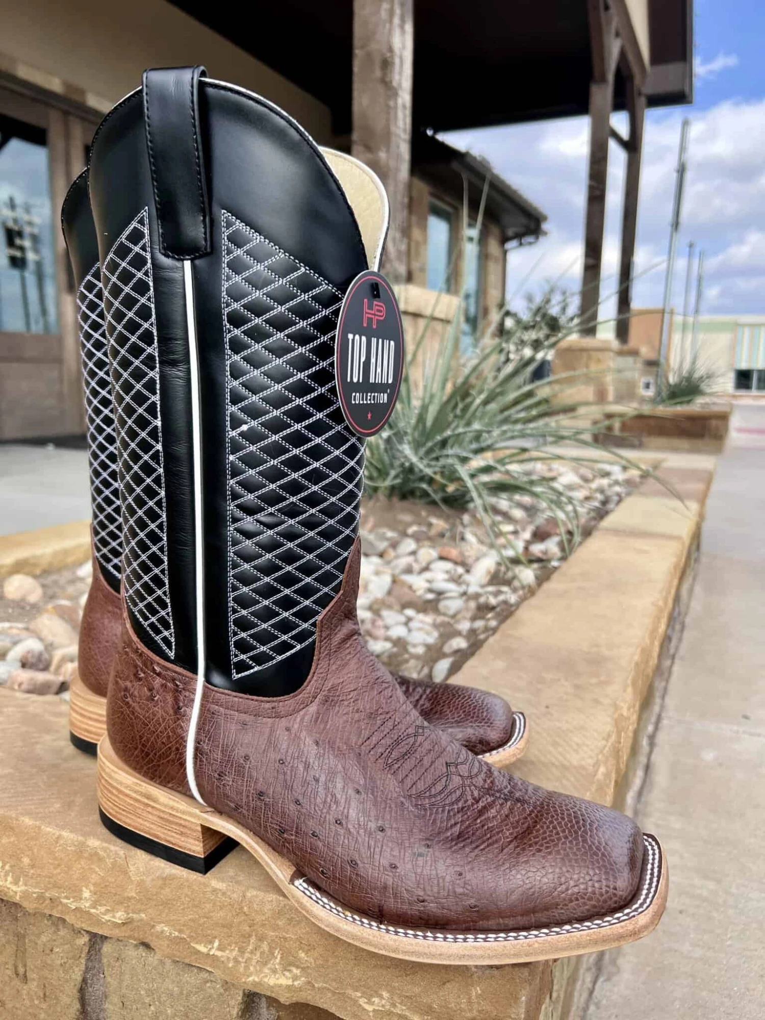 Horse Power Top Hand Kango Tobac Smooth Ostrich Boot 3 Horse Power Top Hand Kango Tobac Smooth Ostrich Boot - Image 3