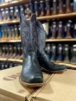 Olathe Men's Black Navajo Bison Boot