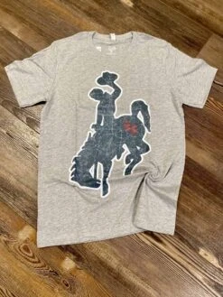 Saddle Rags Tee Branded Bronc Athletic Heather Gray