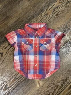 Wrangler Boy's Infant Plaid Snap
