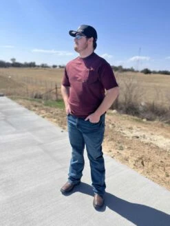 Ariat Rebar Cotton Strong T-Shirt Burgundy Heather