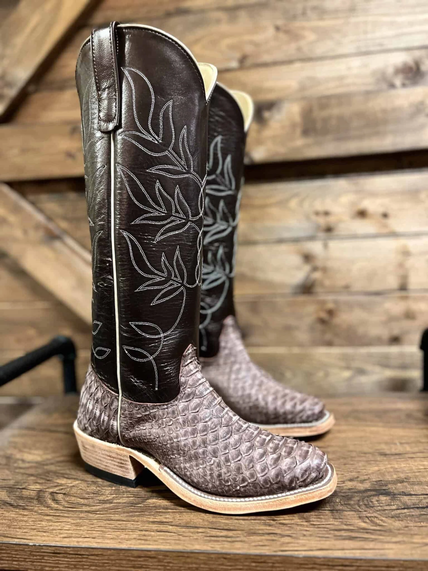 Olathe Women's Rustic Python Boot 3 Olathe Women's Rustic Python Boot - Image 3