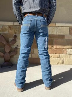 Cinch Men's Silver Label Slim Fit Medium Stonewash