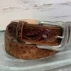 Men's Ostrich Print Western Belt