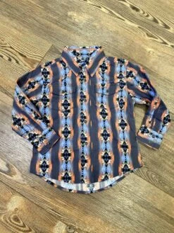 Wrangler Boy's Checotah Aztec Print Pearl Snap