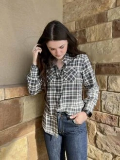 Kimes Ranch Women's Pewter Light Flannel Snap