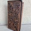 Dark Tooled And Whipstitch Rodeo Wallet