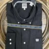 Cinch Men's Solid Black Long-Sleeve Button Down