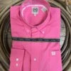 Cinch Men's Classic Fit Solid Pink Button Up