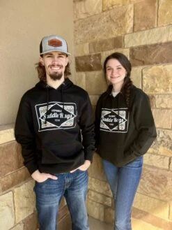 Saddle Rags Hoodie Black Diamond Aztec