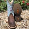 Old West Turq Top Kid's And Toddler Boot