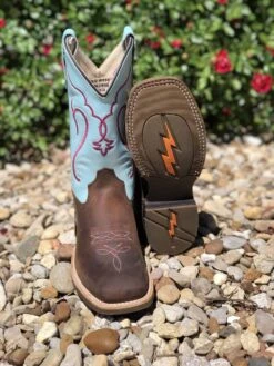 Old West Turq Top Kid's And Toddler Boot
