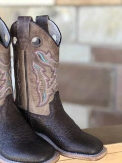 Old West Brown Kid's And Toddler Boot -Saddle Rags Sales Store IMG 6602 scaled 1