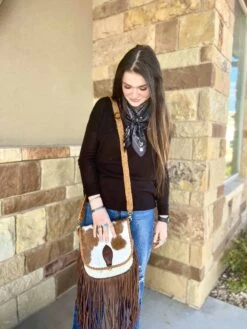 Braided Cowhide Crossbody