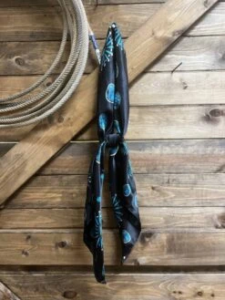 Fringe Scarves Black Gallop Print 35" Wild Rag
