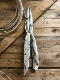 Fringe Scarves Tan Squash Blossomed 35" Wild Rag