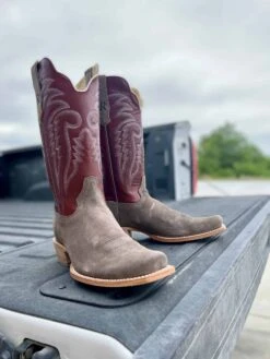 R. Watson Men's Charcoal Rough-Out Boot