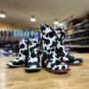 Tanner Mark Girls Cow Print Boots