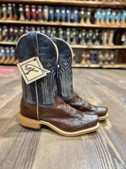 Fenoglio Men's KT Smooth Ostrich Boots -Saddle Rags Sales Store IMG 7618 scaled 1