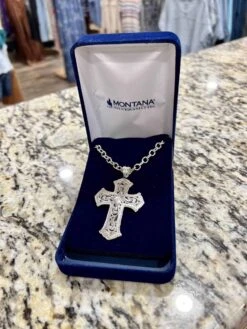 Montana Silversmith Antiqued Scalloped Cross Necklace