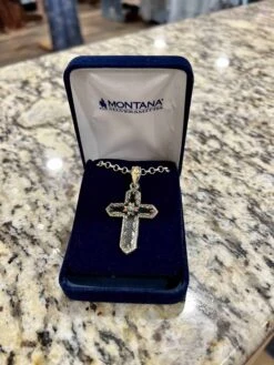 Montana Silversmith Antiqued Two Tone Radiating Cross Necklace